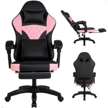 Imagem de Cadeira Gamer Ergonômica Com Estofado Couro Para Escritório - - DARO, 