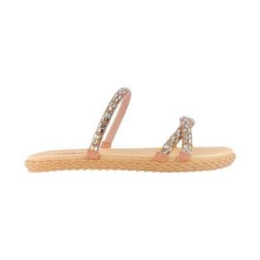 Imagem de Sandália Moleca Rasteirinha Original Brilho Strass 5452141-Feminino