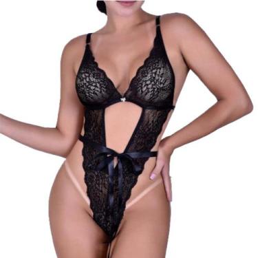 Imagem de Body Mistério Sexy Em Renda Com Transparência - Lingerie Sensualle, Pr