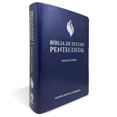 Imagem de Biblia De Estudo Pentecostal Grande Azul Edição Global - cpad