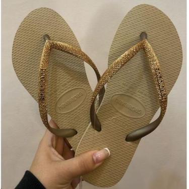 Imagem de Chinelo Clean Glitter II Cor:DouradoTamanho:37/38 - Havaianas, Dourado