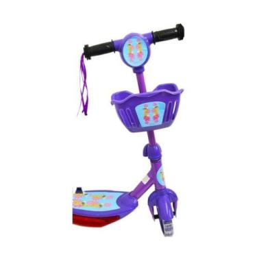 Imagem de Patinete infantil musical com luz scooter com 3 rodas roxo - Gimp
