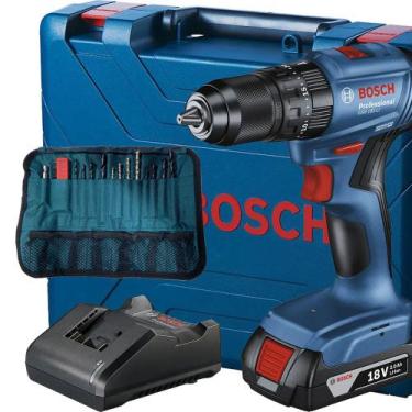 Imagem de Parafusadeira Furadeira Impacto a Bateria 18V GSB 185-LI BOSCH, Bivolt