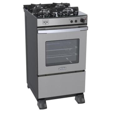 Imagem de Fogao a Gas 4 Bocas Venax Gaudi Vetro Vitreo Inox, 220V