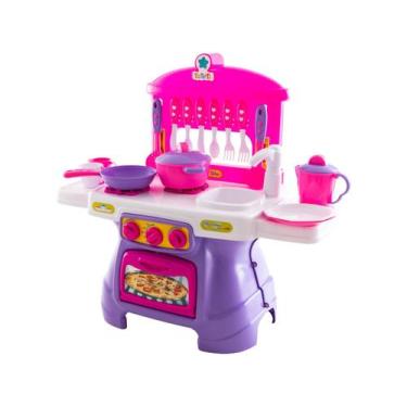 Imagem de Cozinha Infantil Mini Chef Rosa Com Água Calesita Completa