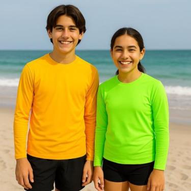Imagem de Kit c/ 2 Camisetas Térmica Proteção UV Original Segunda Pele Manga Lon