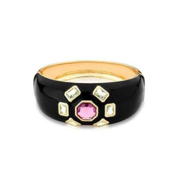 Imagem de Bracelete esmaltado ametista e água marinha banhado a ouro - VIDIÈ