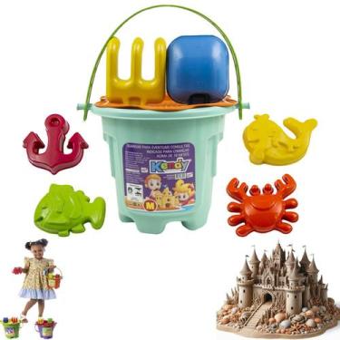 Imagem de Balde Praia Areia Infantil Criança Verão Acessórios Oferta - Kendy Bri