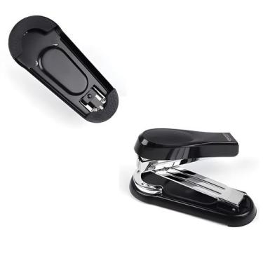Imagem de Grampeador De Metal Rotativo Para Até 20 Folhas Lelong LE-6003, Preto