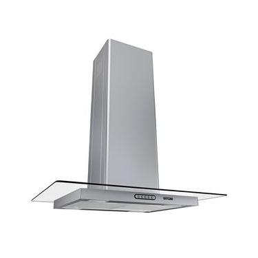 Imagem de Coifa de Ilha Fogatti Vidro Reto 75cm Inox com LED e Filtro de Alumínio Inox 110V