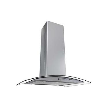 Imagem de Coifa de Ilha Fogatti Coifa Ilha 75cm Vidro Curvo Inox Exaustor Depurador Filtro Alumínio 220V