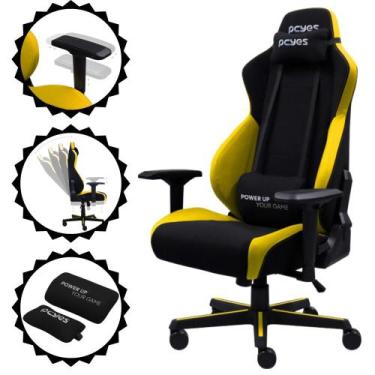 Imagem de Cadeira Gamer Escritório Rosa Pink Mad Racer V8 Turbo Pcyes Com Rodas 