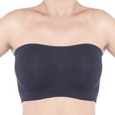 Imagem de Top Bustier Fit Loba sem Costura, G, Preto