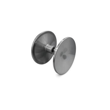Imagem de Puxador Redondo 10cm Porta de Vidro Formato Concha Cor:Preto - Alufix,