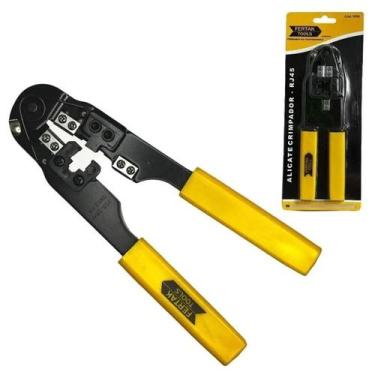 Imagem de Alicate Crimpador Cortador Desemcapador de Fios Rj45 Fertak - FERTAK T