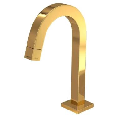 Imagem de Torneira de mesa bica baixa para lavatório Tube, Gold, Deca, 1197.GL.TUB