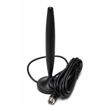Imagem de Antena Interna UHF Digital HD Multivisão HDTV Full HD 1080P Base Magnética Cabo Coaxial 3M Preto