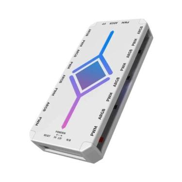 Imagem de Hub Divisor De Ventilador ARGB 5V 3 Pinos Com Controle Remoto PWM De 4