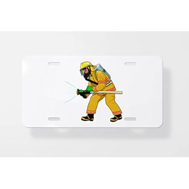 Imagem de Capa para placa de carro de bombeiro – Capa para placa de carro – Capa para placa de carro 15 x 30 cm
