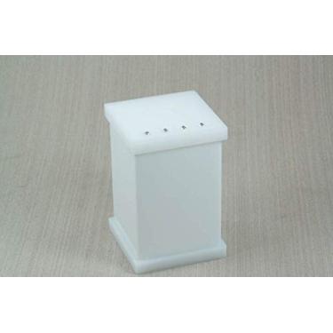 Imagem de Porta Algodão/Porta Cotonetes em Acrílico Com Strass Branco Decor Acrílicos