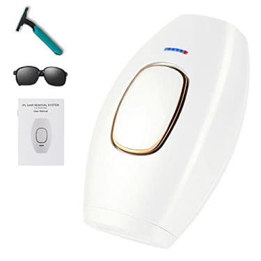 Imagem de Laser depilatório,mini depilador de cabelo,depilação permanente,IPL 500000 pulsos de luz de tiro removedor de pêlos de corpo inteiro (BRANCO)