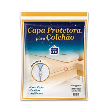 Imagem de Capa Branca para Colchão Solteiro com Zíper (1,88x0,88x0,18m) | Plast Leo (Ref.: 964)
