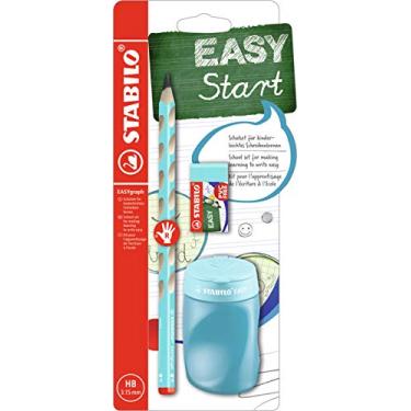 Imagem de EASYgraph Conjunto escolar destro azul Stabilo Easygraph + Easy Sharpener + EASYeraser