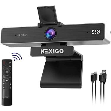 Imagem de NexiGo N950P Webcam com zoom 4K certificado Zoom com controle remoto e software, sensor Sony Starvis, zoom digital 5X, câmera Web Pro com microfones estéreos duplos