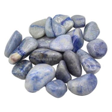 Imagem de Kit De Pedra Quartzo Azul Cristal Natural M 500 Gramas - Mandala De Lu