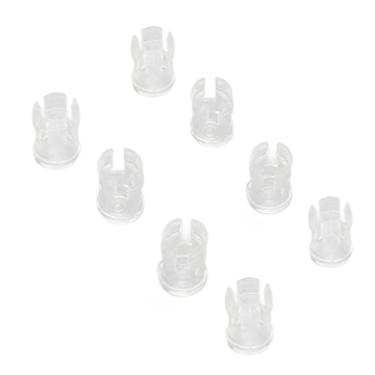 Imagem de Soquete da lampada LED,100 Pcs Suporte de Led Cabe?a Plana Diodo Emissor de Luz LED Sombra Tampa Transparente Tampa Protetora Componente Eletr?nico 3mm para Tela de Painel de Montagem em Moldura,