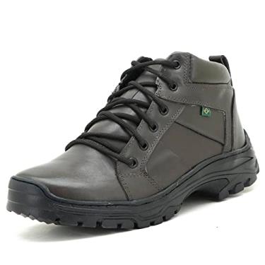 Imagem de Bota Coturno Militar couro Atron 272 cafe Cor:Marrom;Tamanho:45;Genero:Masculino
