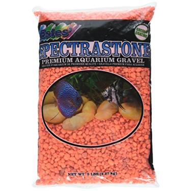 Imagem de Spectrastone Cascalho de aquário laranja Permaglo para aquários de água doce, saco de 2,2 kg