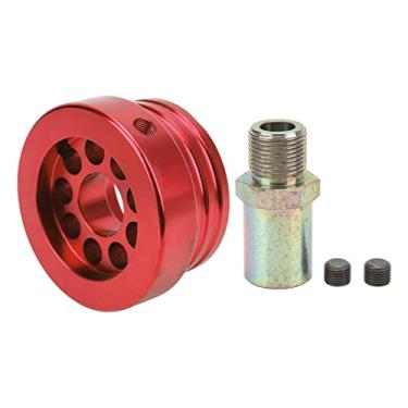 Imagem de Adaptador de placa de sanduíche de óleo, liga de alumínio de placa de filtro de óleo profissional para Subaru BRZ 2012-2019(vermelho)