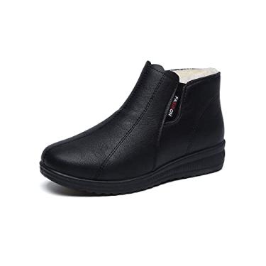 Imagem de Legou Winter Senior cotton shoes solas macias solas médias mulheres em tubo Preto 40