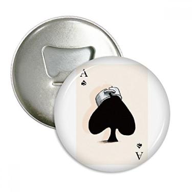 Imagem de Spade A Baralho Padrão Abridor de Garrafas Emblema Multifuncional Emblema