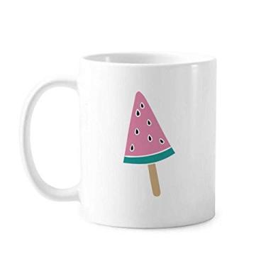 Imagem de Caneca de picolé rosa melancia doce sorvete cerâmica xícara de porcelana café louça