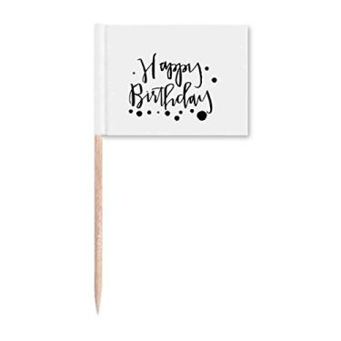 Imagem de Happy Birthday Gifts Blessing Best Wishes Marcador de palito de dente Topper Decoração de festa
