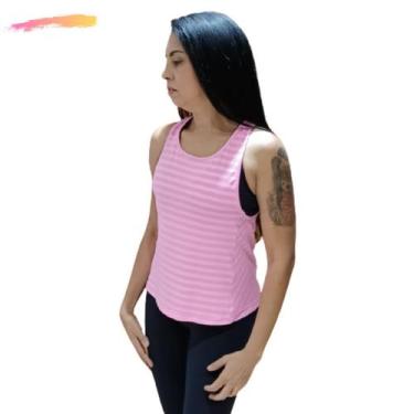 Imagem de Camiseta Fitness Feminina Nadador Dry Fit Academia Rosa - Mandatory