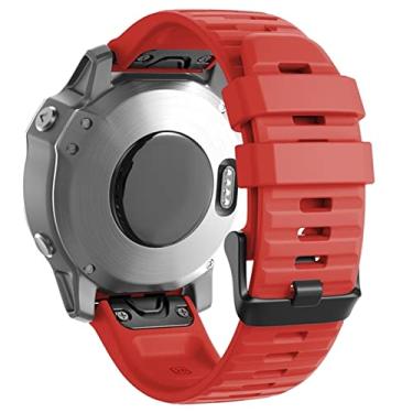 Imagem de KAPPDE 20 26 22MM Quick Fit Pulseira de relógio para Garmin Fenix 7 7X 7S Relógio Silicone Liberação Rápida Pulseira Easyfit (Cor: Vermelho, Tamanho: Fenix 7S)