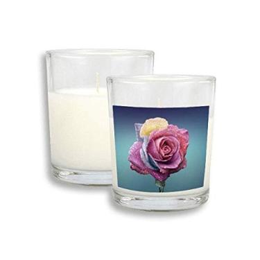 Imagem de Cera de incenso perfumada de vidro com rosas escuras, flores intensas