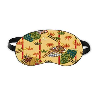 Imagem de Art Fan Leaves Ukiyo-e Japan Sleep Eye Shield Soft Night Vlindfold Shade Cover
