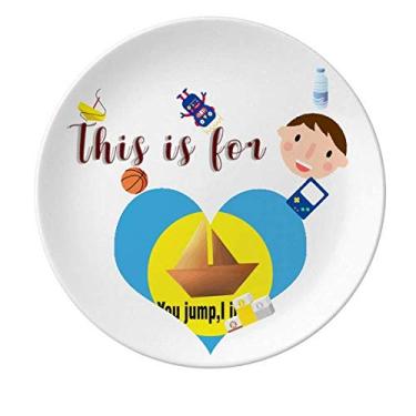 Imagem de Prato de porcelana You Jump I Jump Titanic para jantar redondo