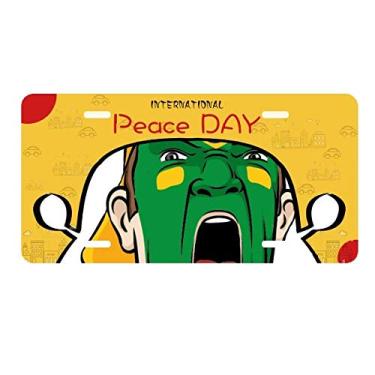 Imagem de DIYthinker Bandeira Nacional do Brasil para maquiagem gritando placa de carro decoração Dia da Paz