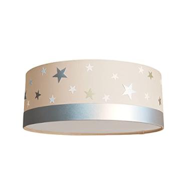Imagem de Luminária Plafon Infantil Estrelas Cúpula 50x15 2E27 Cor: Crú