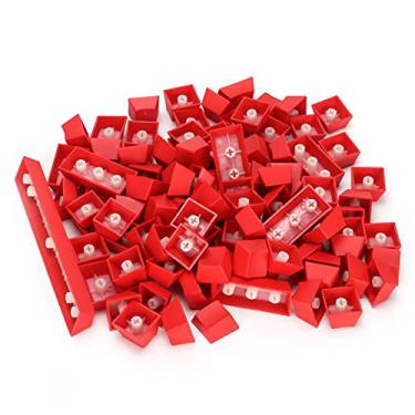 Imagem de Teclas coloridas, teclado mecânico ergonômico para decoração de teclado para teclado 61/64/87/104/108 teclas. Para mulheres e homens (vermelho)
