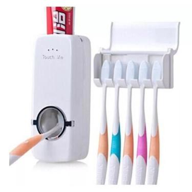 Imagem de Dispenser Aplicador Creme Dental Pasta Dente Suporte Escovas - Western