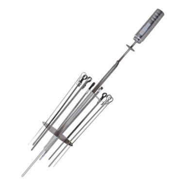 Imagem de Espeto Giratório Carrossel Com 8 Espetinho Em Inox Issi Gril - Issi Gr