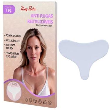 Imagem de Anti Rugas Decote Colo Silicone Adesivo Pad Estimulador de Colágeno Na