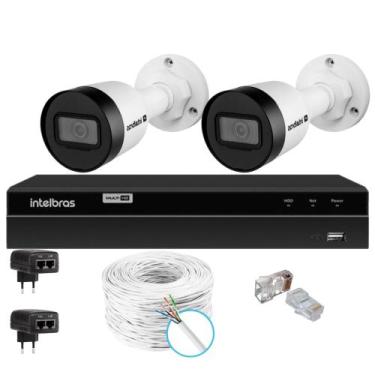 Imagem de Kit Cftv 2 Câmeras Ip Intebras 1130b Poe Nvd Intelbras 1404