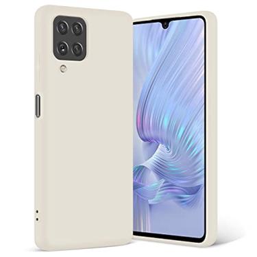 Imagem de Boaixiaen Capa para Samsung Galaxy A12, silicone líquido, fina, macia, TPU (poliuretano termoplástico), proteção total, à prova de choque, capa de telefone para Galaxy A12 de 6,5 polegadas (pedra)
